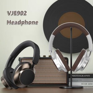VJE902 American Retro On-Ear Headphones Wireless Bluetooth 5.3 Metal Retractable Sports